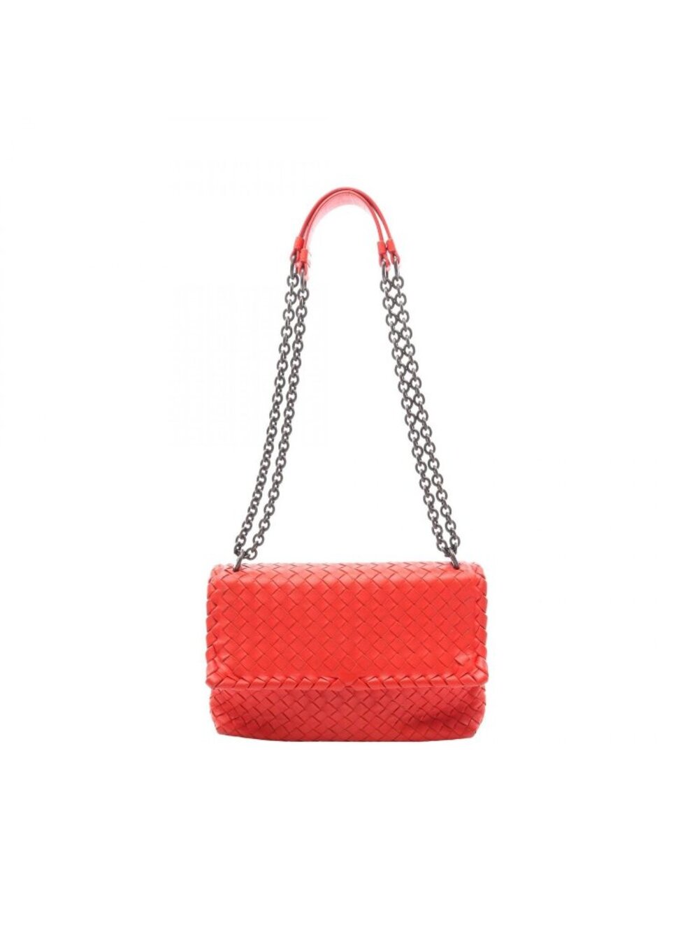 Bottega Veneta Shoulder Bag Small Olympia Red Leather